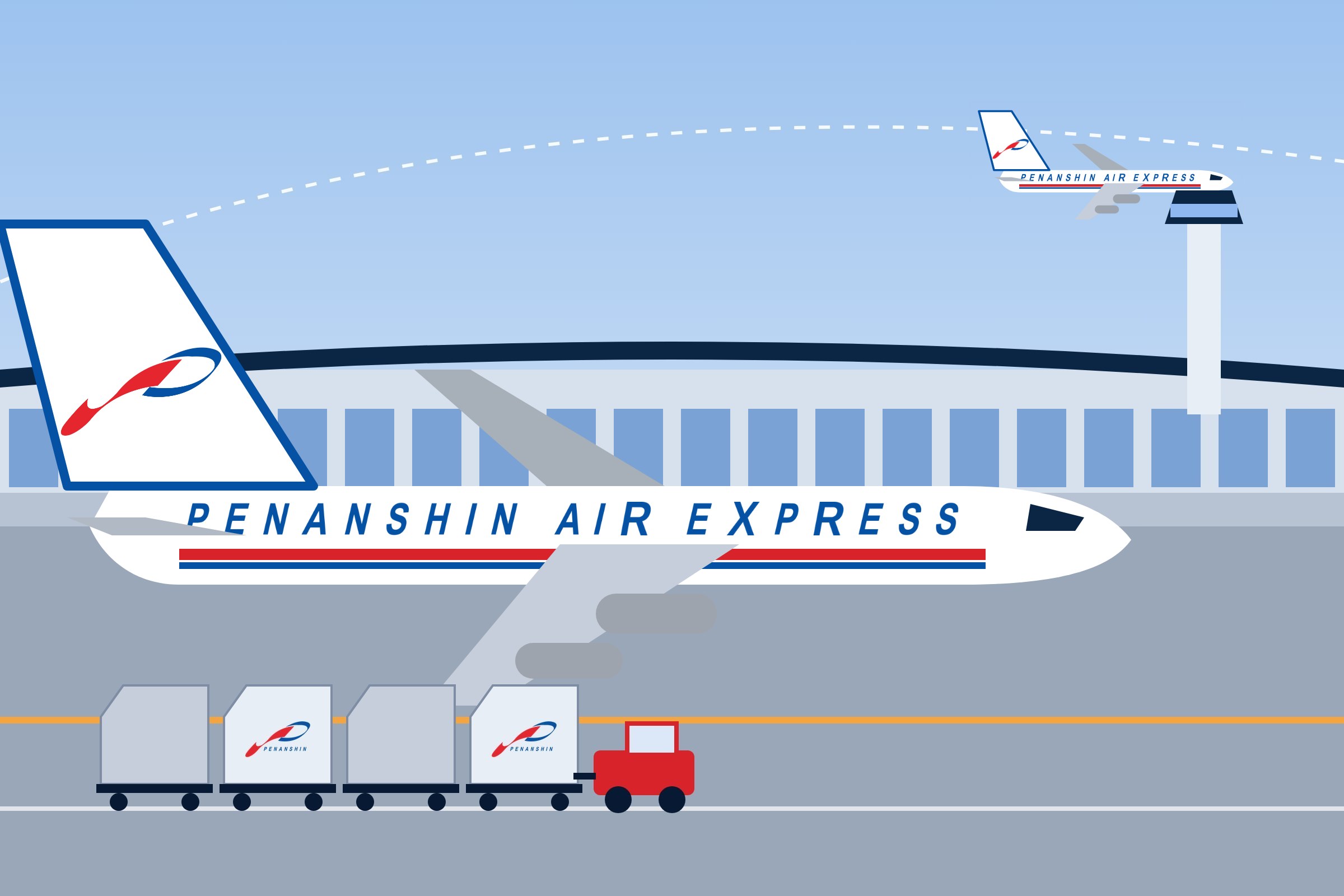 Air freight illustration